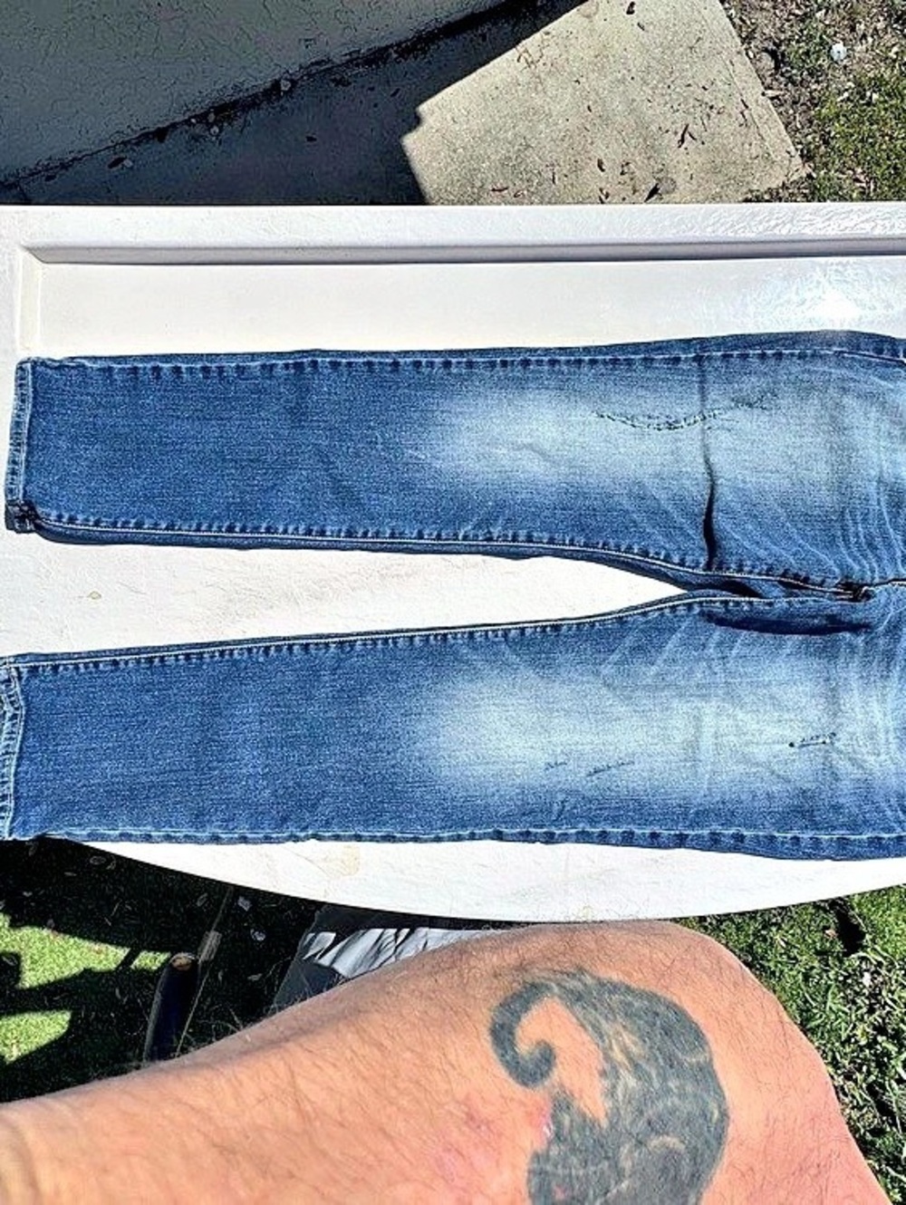American Eagle Distressed Skinny Jeans Blue Wash [Insert Size] Americ